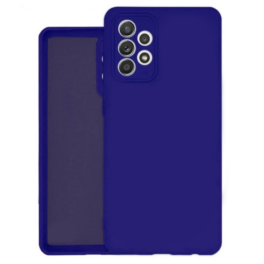 Аксессуары для сотовых оптом: Силиконовая накладка без логотипа Silky soft-touch для Samsung A33 синий