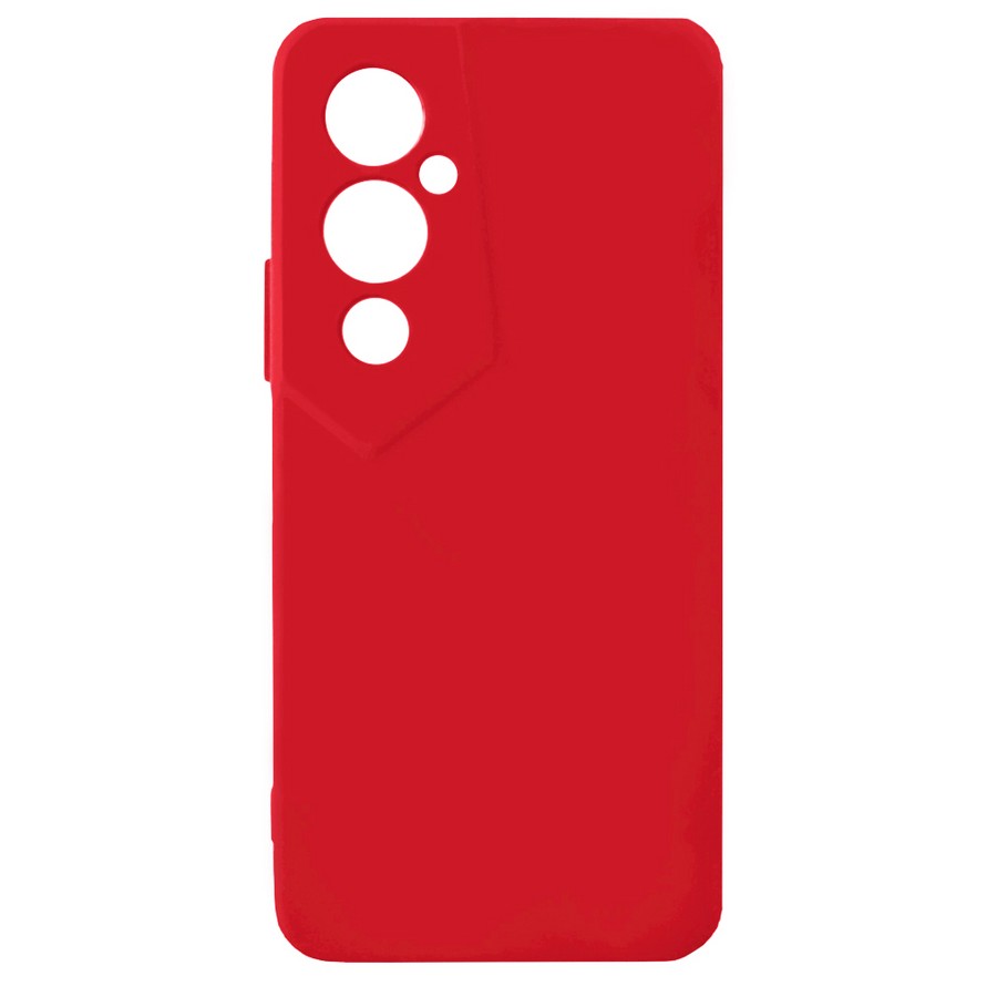 Аксессуары для сотовых оптом: Силиконовая накладка без логотипа Silky soft-touch для Tecno Pova 4 Pro красный