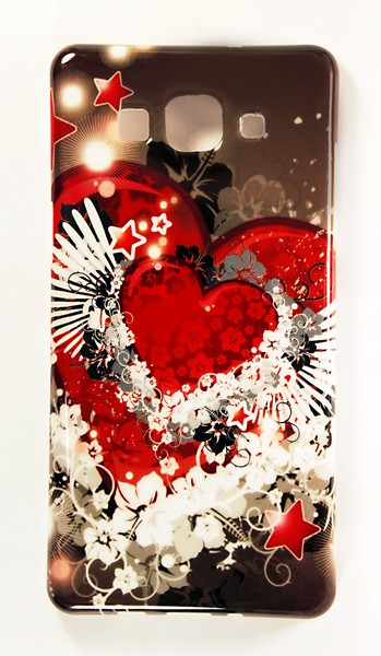 Аксессуары для сотовых оптом: Силиконовая накладка с рисунком для Samsung S5 mini Цветущее сердце