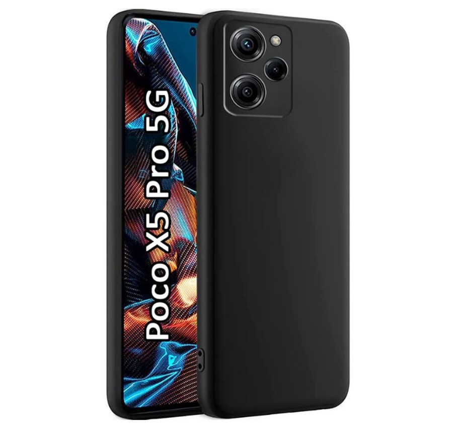 Аксессуары для сотовых оптом: Силиконовая накладка тонкая для Xiaomi Poco X5 Pro 5G черный