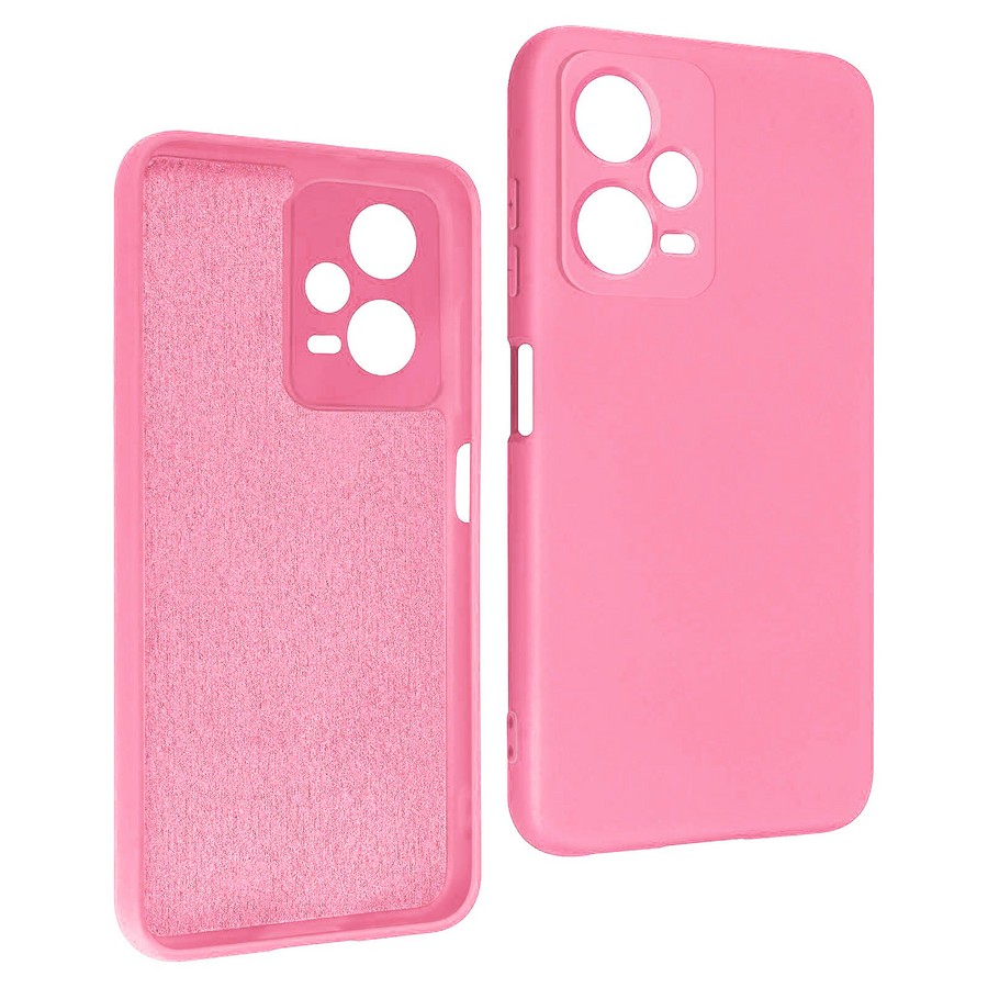 Аксессуары для сотовых оптом: Силиконовая накладка без логотипа Silky soft-touch для Xiaomi Redmi Note 12 Pro розовый