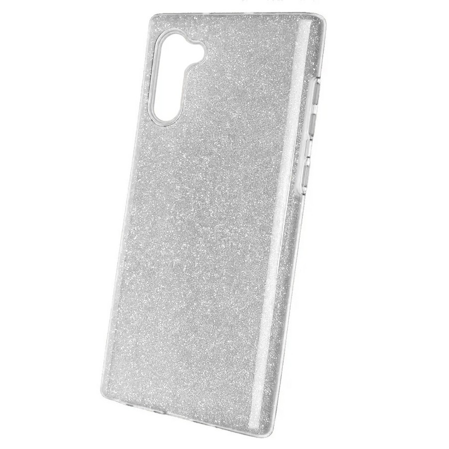 Аксессуары для сотовых оптом: Силиконовая противоударная накладка Diamond для Samsung A14 серебро