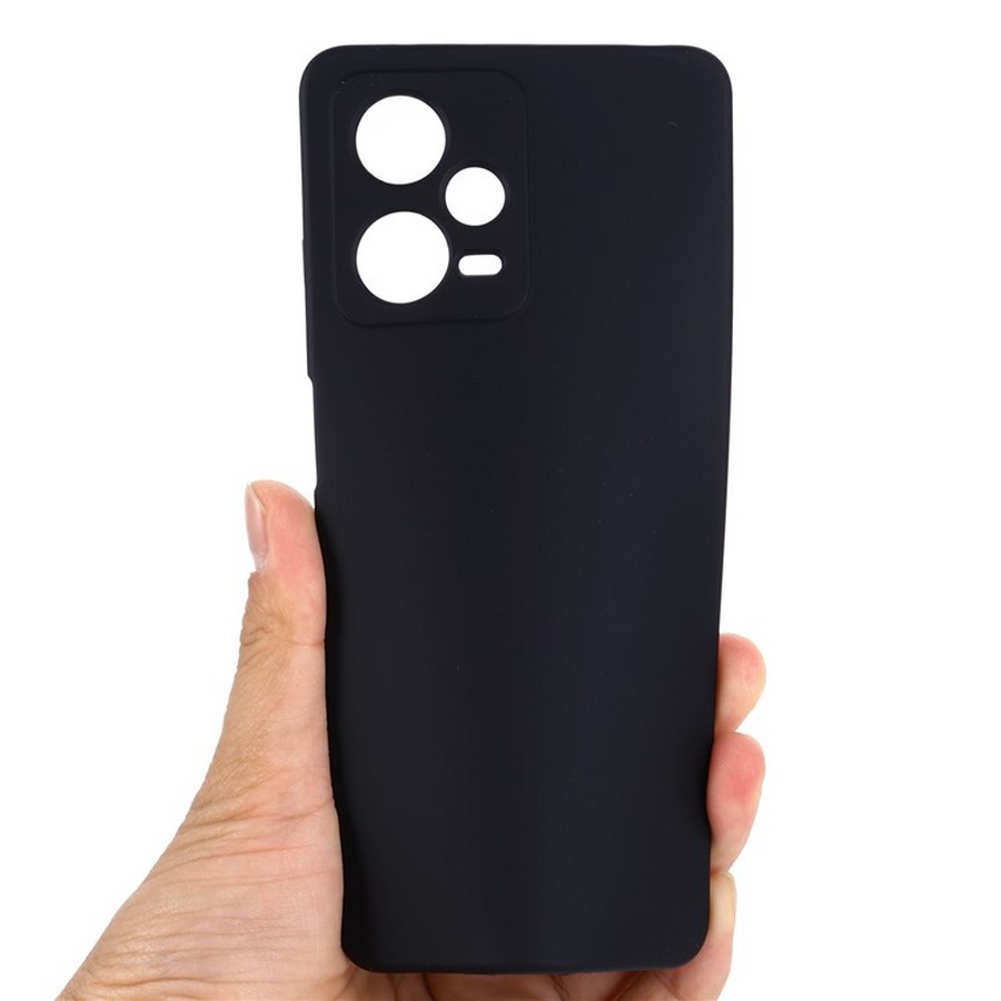 Аксессуары для сотовых оптом: Силиконовая накладка тонкая для Xiaomi Redmi Note 12 5G/Poco X5 черный