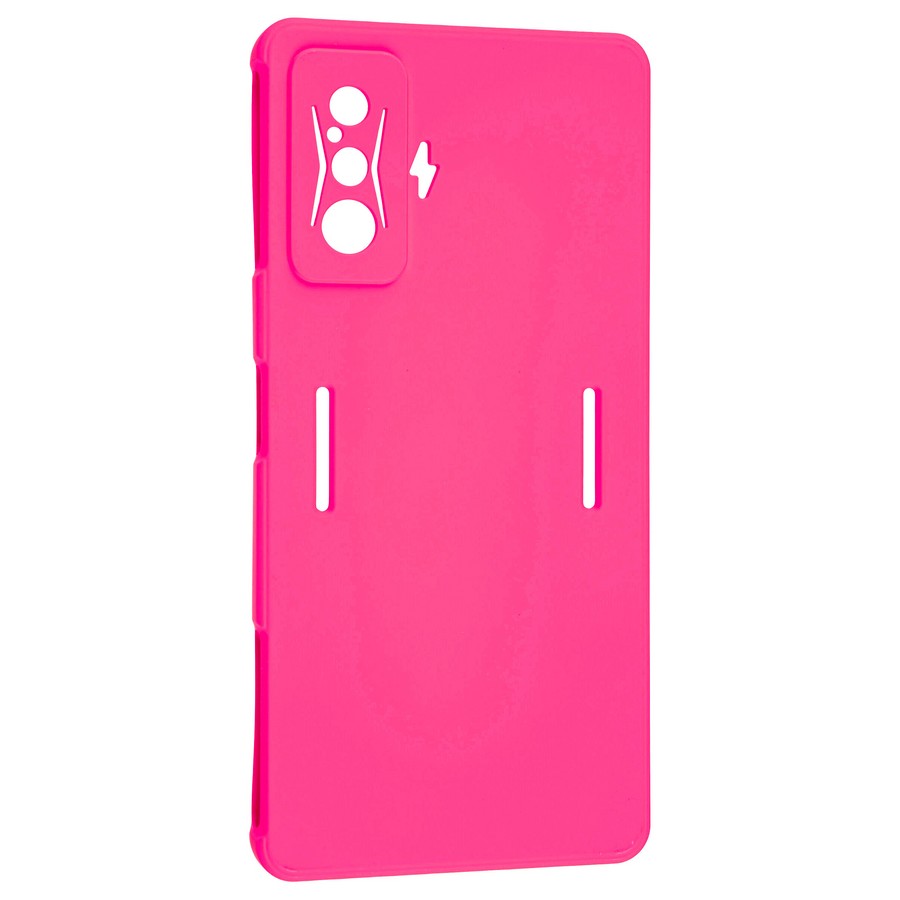 Аксессуары для сотовых оптом: Силиконовая накладка без логотипа Silky soft-touch для Xiaomi Poco F4 GT ярко-розовый
