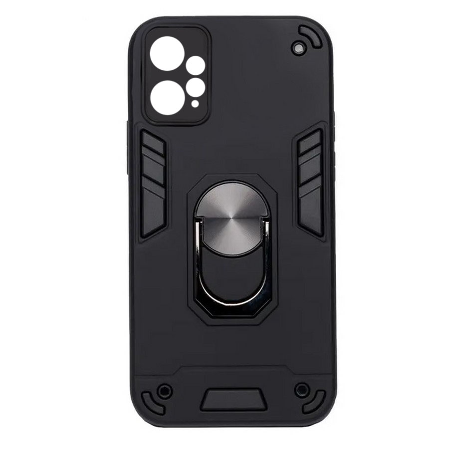 Аксессуары для сотовых оптом: Противоударная накладка Armor Case с кольцом для Xiaomi Redmi Note 12 4G черный