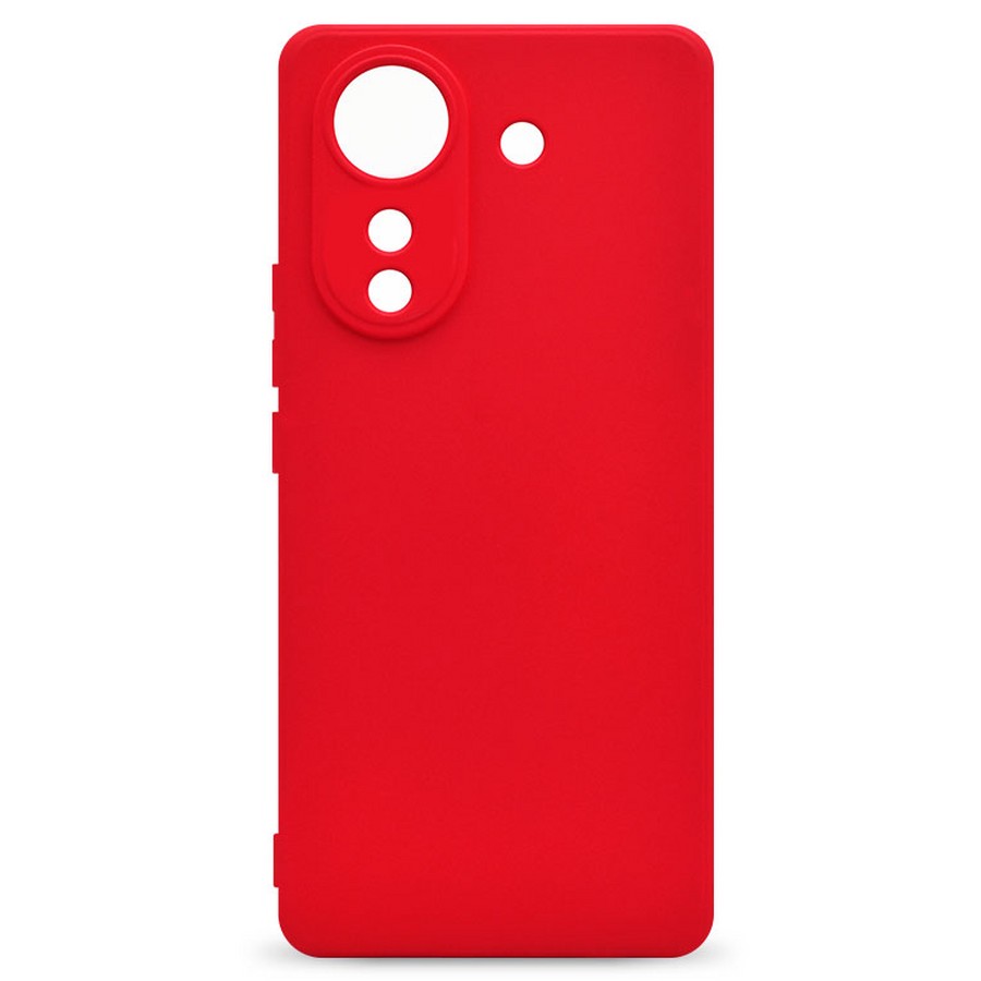 Аксессуары для сотовых оптом: Силиконовая накладка без логотипа Silky soft-touch для Xiaomi Redmi 13C красный