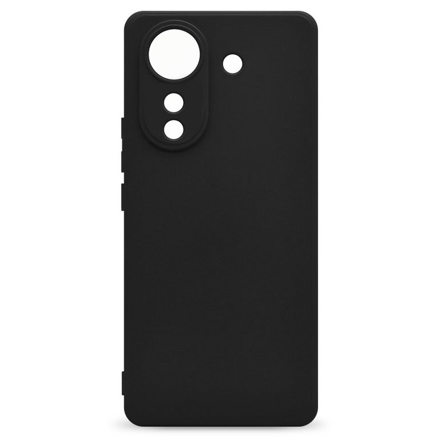 Аксессуары для сотовых оптом: Силиконовая накладка без логотипа Silky soft-touch для Xiaomi Redmi 13C черный