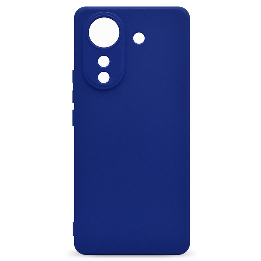 Аксессуары для сотовых оптом: Силиконовая накладка без логотипа Silky soft-touch для Xiaomi Redmi 13C синий