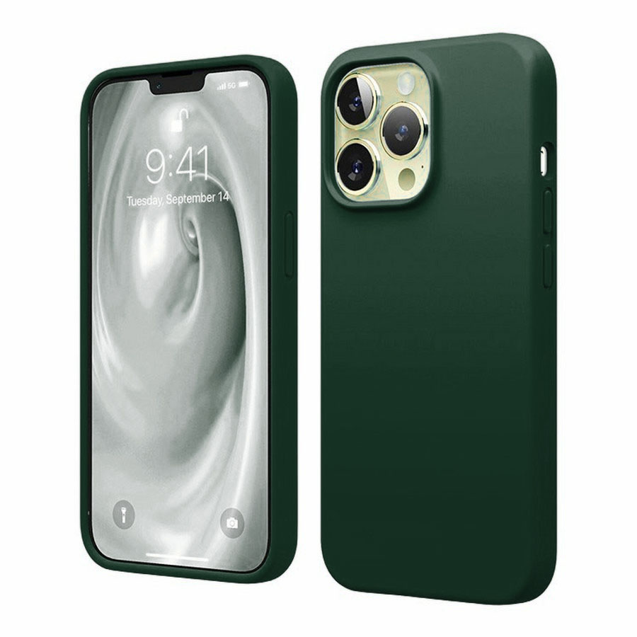 Аксессуары для сотовых оптом: Силиконовая накладка (Silicone Case) для Apple iPhone 15 Pro Max (6.7) темно-зеленый
