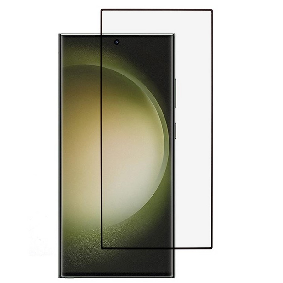 Аксессуары для сотовых оптом: Защитное стекло 3D/5D/6D/9D/10D полноэкранное Full Glue (тех.пак) для Samsung S24 Uitra черный