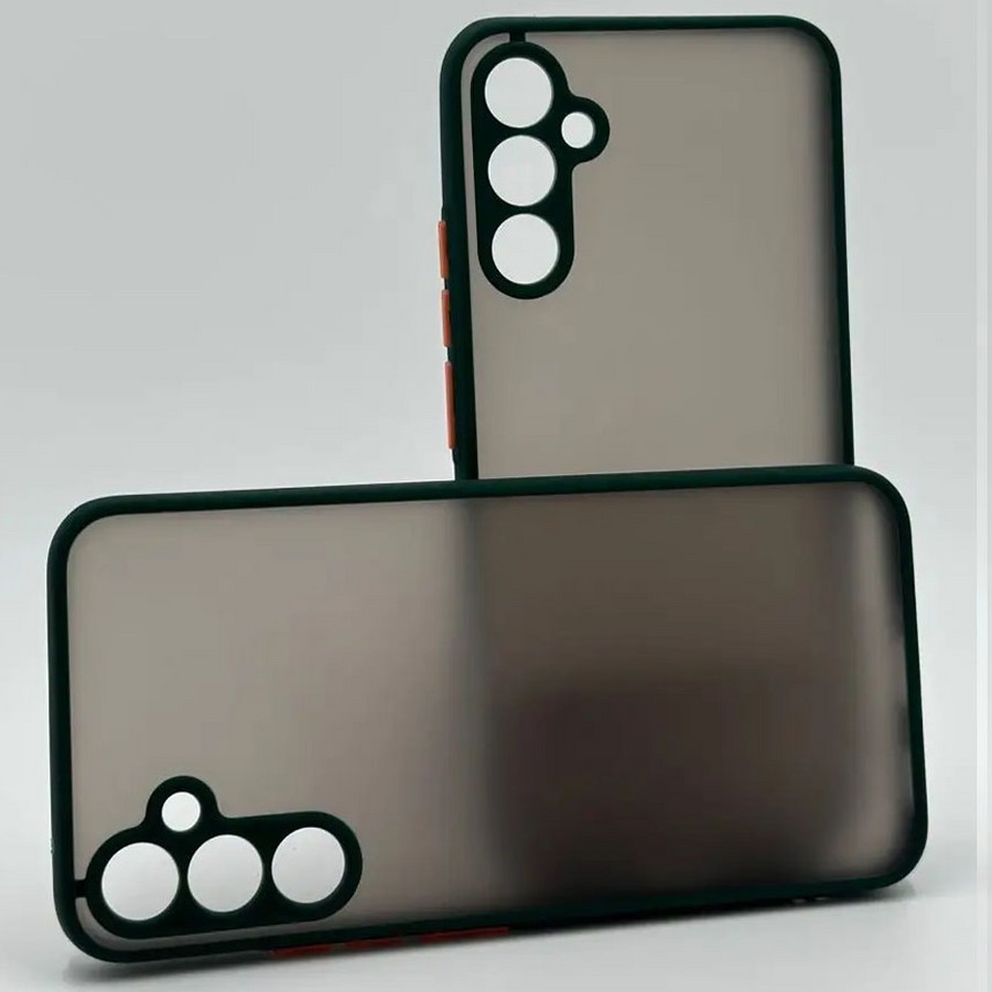 Аксессуары для сотовых оптом: Накладка пластик матовый с окантовкой для Samsung A24 черный