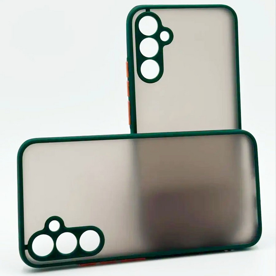 Аксессуары для сотовых оптом: Накладка пластик матовый с окантовкой для Samsung A24 зеленый