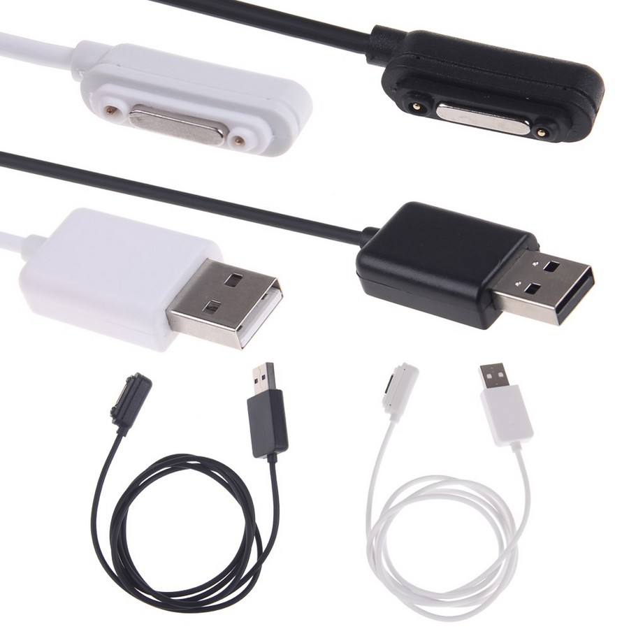 Аксессуары для сотовых оптом: USB кабель Sony Magnetic Charging Cable LED белый