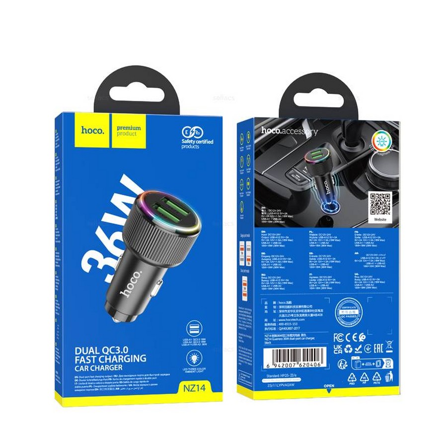 ���������� ��� ������� �����: ��� HOCO NZ14 36W QC3.0 2USB PD 18+18W ������