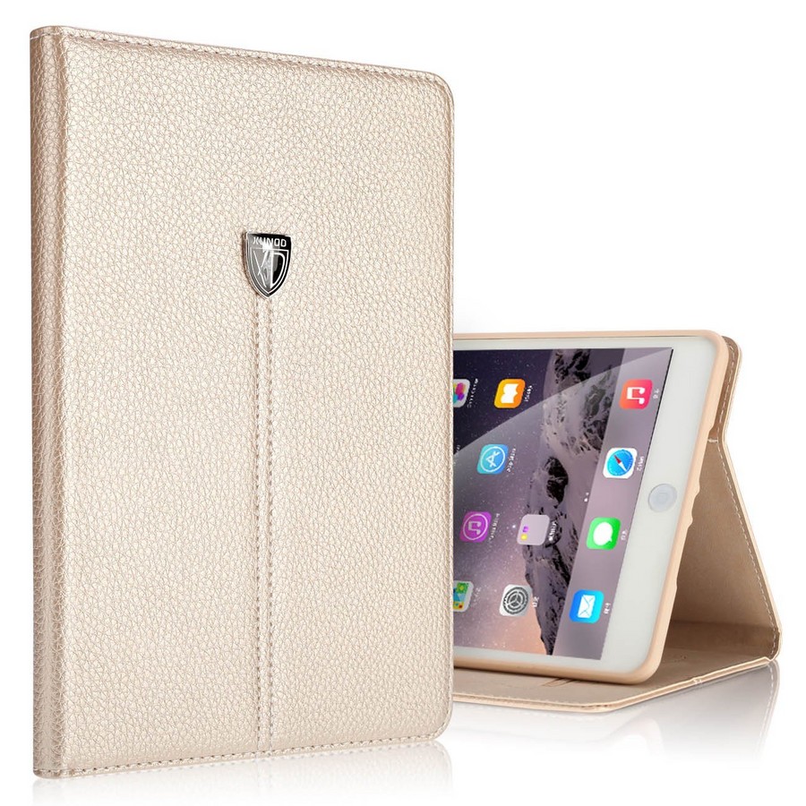 Аксессуары для сотовых оптом: Кожаный чехол-книга Xundd Noble Series для планшета Apple iPad mini 4 золото