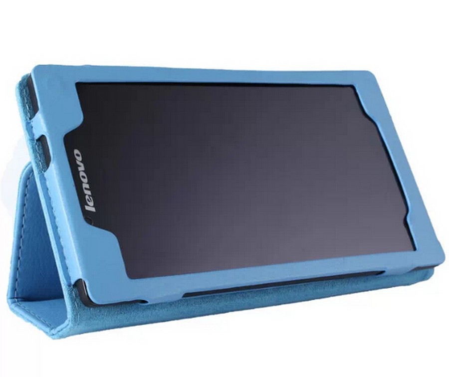Аксессуары для сотовых оптом: Чехол-книга вставной для планшета Lenovo А 8-50 голубой