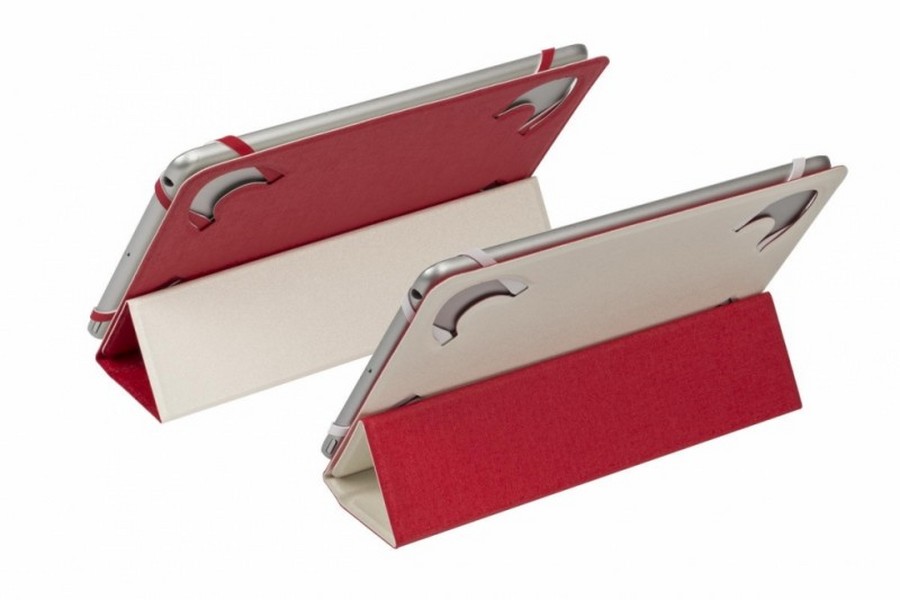 Аксессуары для сотовых оптом: Сумка-чехол универсальная slim для планшетов (8 дюймов) красный/белый