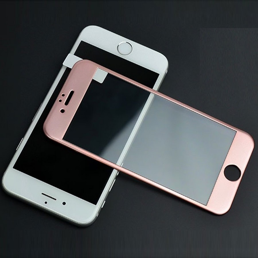 Аксессуары для сотовых оптом: Защитное стекло 2D полноэкранное для Apple iPhone 7 / iPhone 8 / iPhone SE 2020 розовое золото