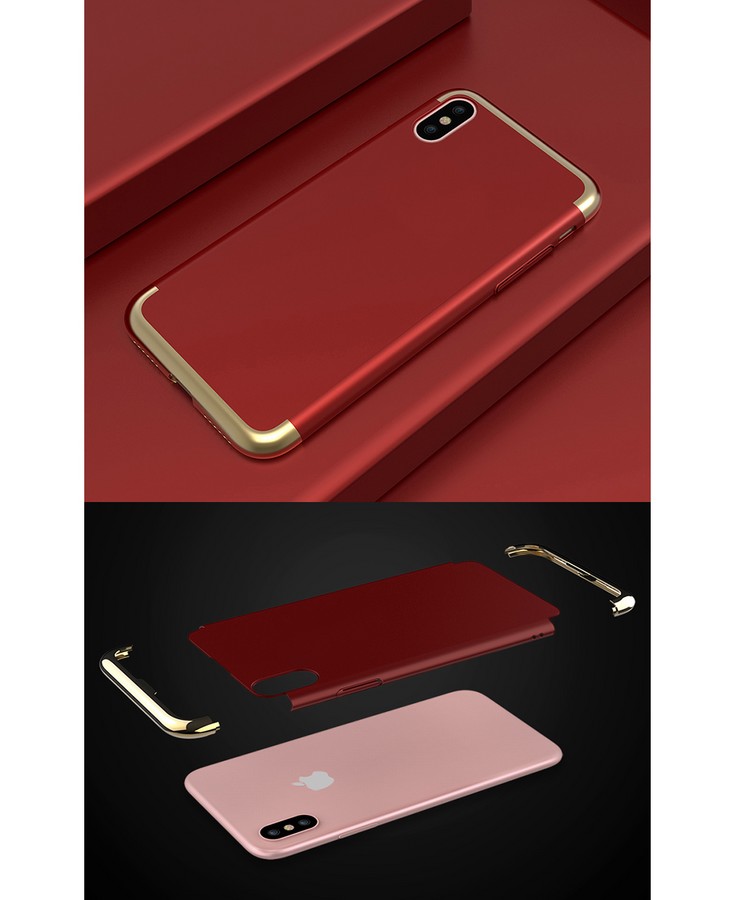 Аксессуары для сотовых оптом: Пластиковая накладка Fashion Case для Apple iPhone X красный