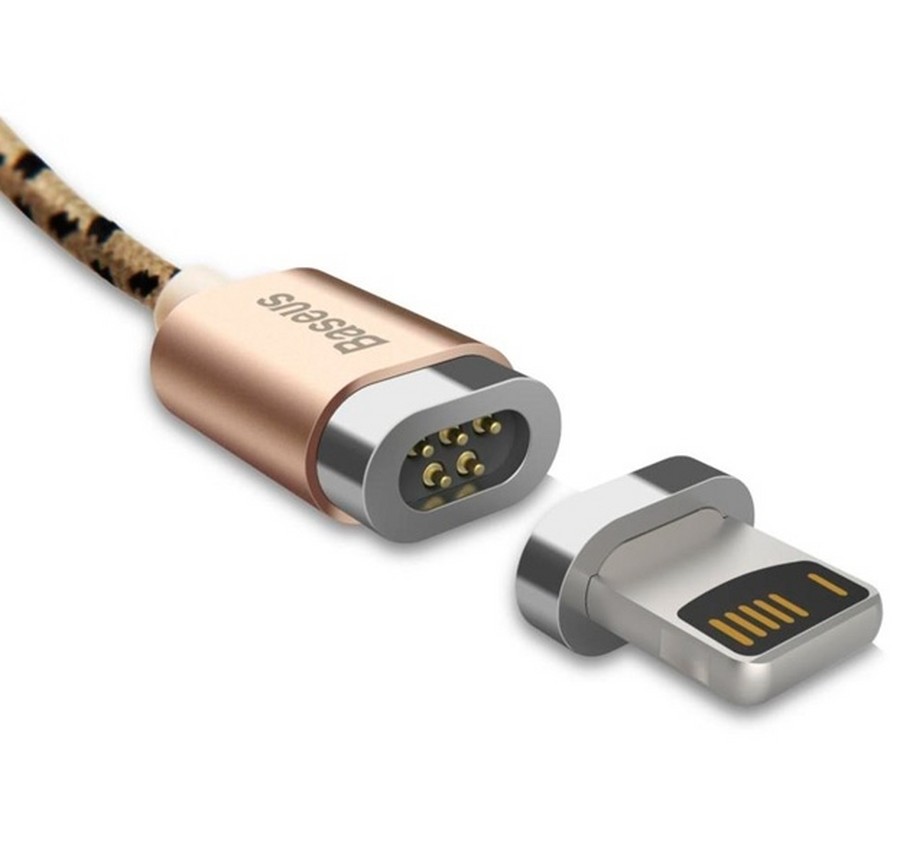 Аксессуары для сотовых оптом: Магнитный USB кабель Baseus Insnap Series cable Lightning розовое золото