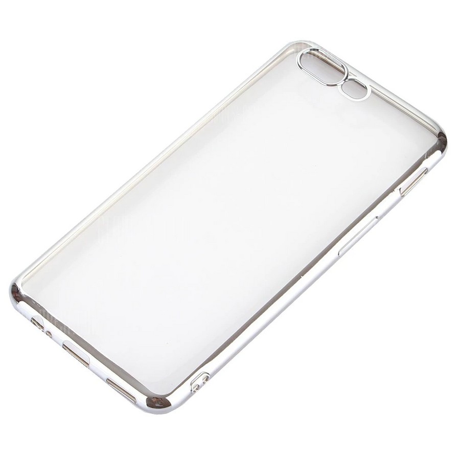 Аксессуары для сотовых оптом: Силиконовая накладка с бампером для OnePlus 5T серебро