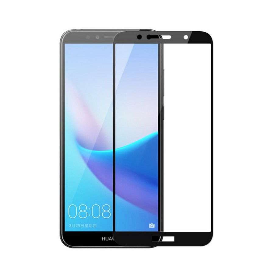 Аксессуары для сотовых оптом: Защитное стекло 3D/5D/6D/9D/10D полноэкранное Full Glue (тех.пак) для Huawei Honor 7C/7A Pro/Y6 (2018) черный
