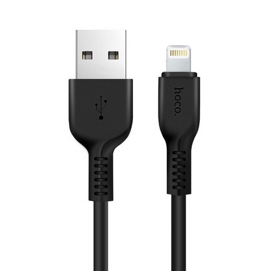 Аксессуары для сотовых оптом: USB кабель Hoco U31 Lightning черный