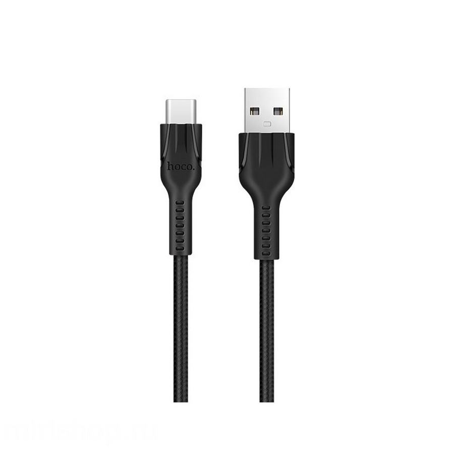 Аксессуары для сотовых оптом: USB кабель Hoco U31 Type-C черный