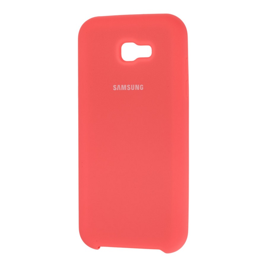 Аксессуары для сотовых оптом: Силиконовая накладка Silky soft-touch для Samsung J4+ (2018) розовый