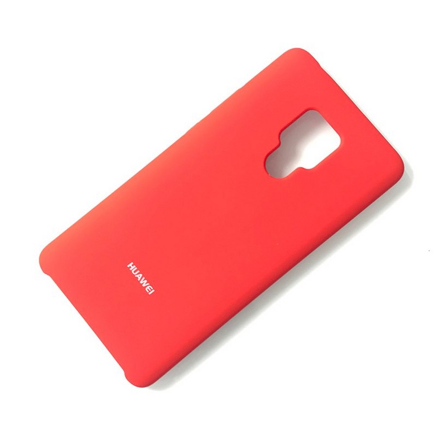 Аксессуары для сотовых оптом: Силиконовая накладка Silky soft-touch для Huawei Mate 20 красный