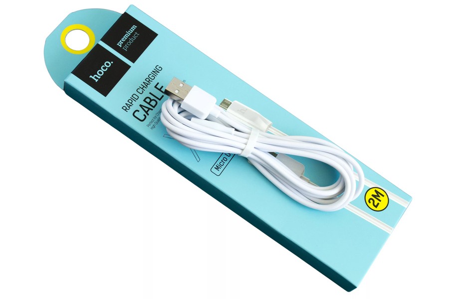 Аксессуары для сотовых оптом: USB кабель Hoco X1 Micro 2m белый