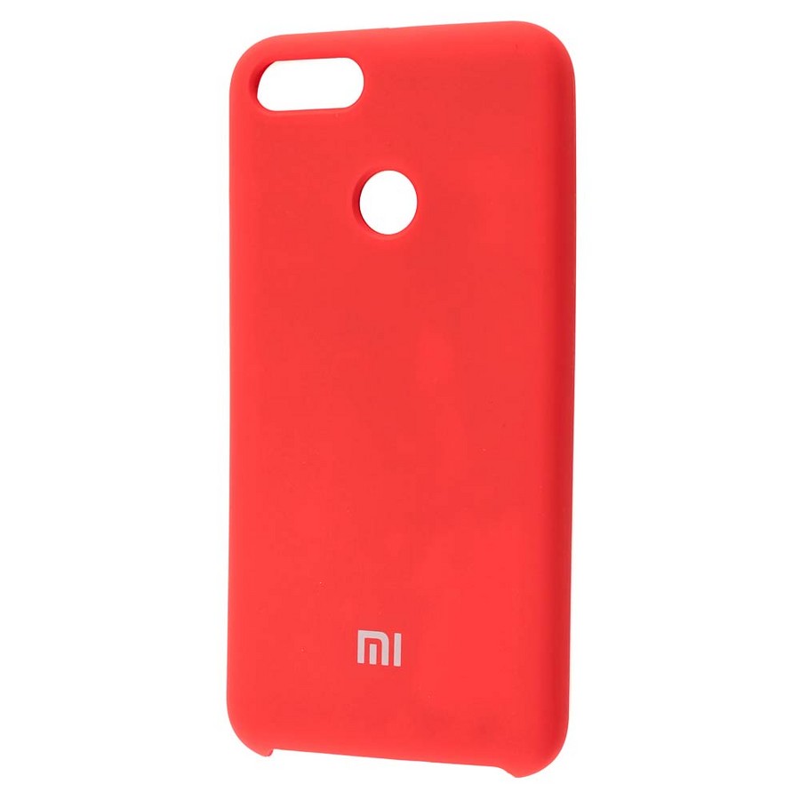 Аксессуары для сотовых оптом: Силиконовая накладка Silky soft-touch для Xiaomi Mi8 Lite красный