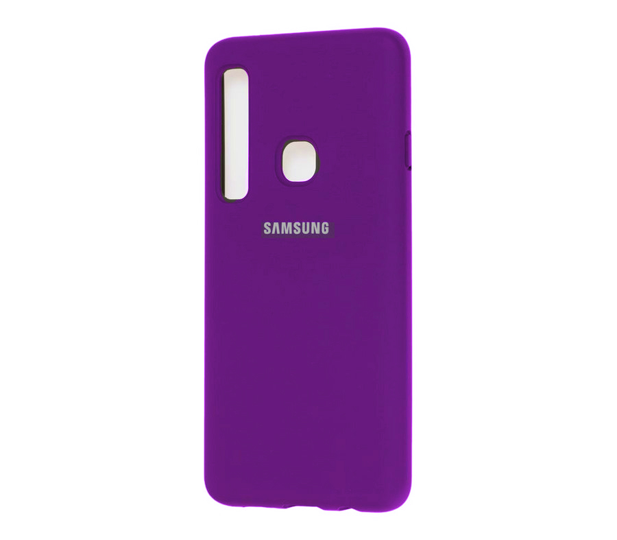 Аксессуары для сотовых оптом: Силиконовая накладка Silky soft-touch для Samsung A60 фиолетовый
