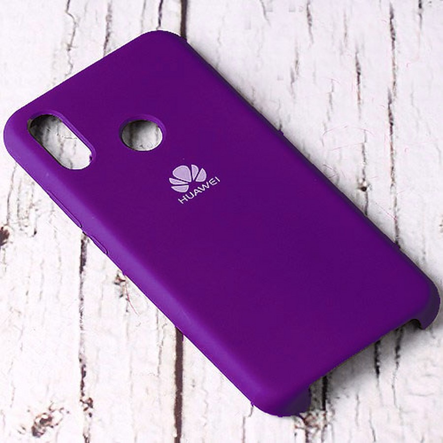 Аксессуары для сотовых оптом: Силиконовая накладка Silky soft-touch для Huawei Y9 (2019) фиолетовый