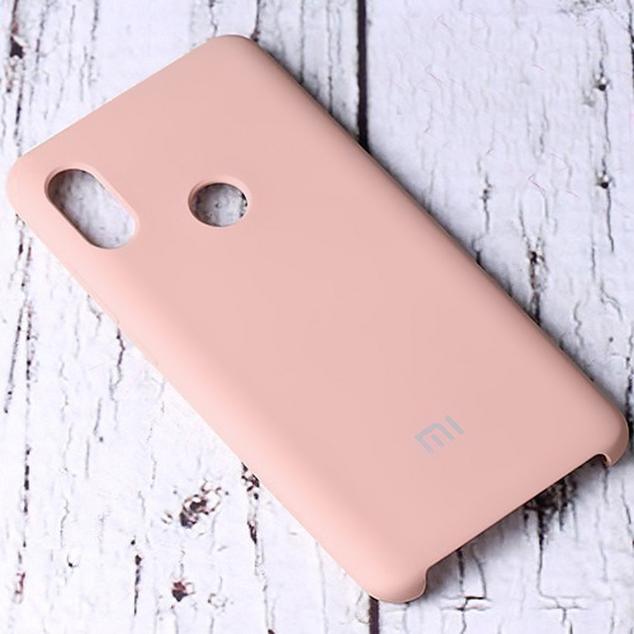 Аксессуары для сотовых оптом: Силиконовая накладка Silky soft-touch для Xiaomi Play розовый