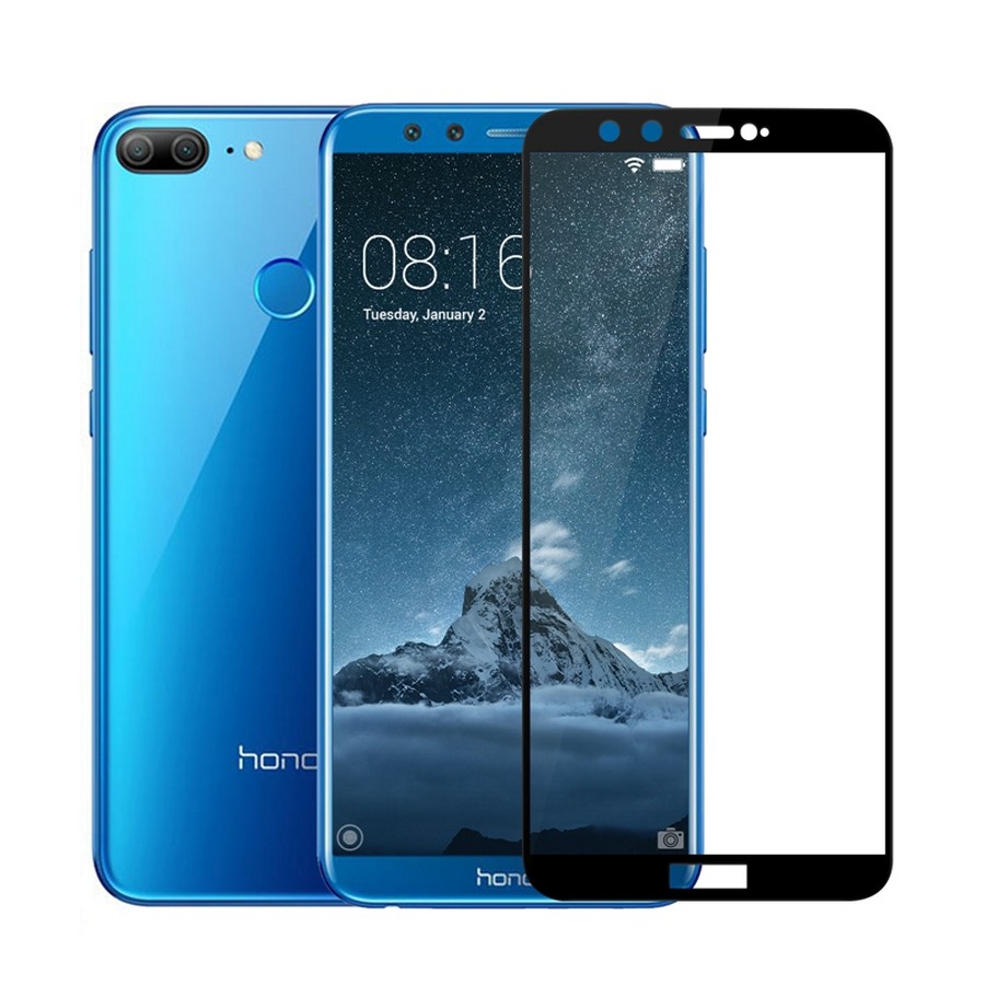 Аксессуары для сотовых оптом: Защитное стекло 3D/5D/6D/9D/10D полноэкранное Full Glue (тех.пак) для Huawei Honor 9 Lite черный