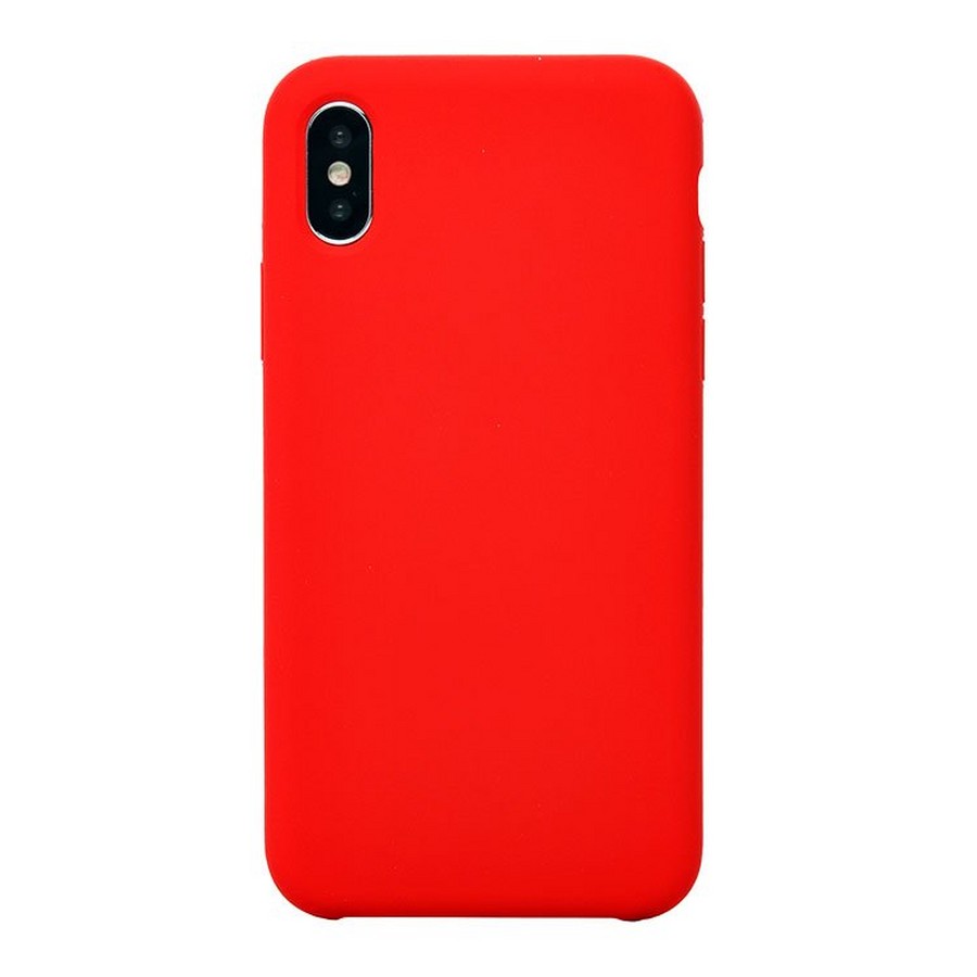 Аксессуары для сотовых оптом: Силиконовая накладка без логотипа (Silicone Case) для Apple iPhone XS Max красный