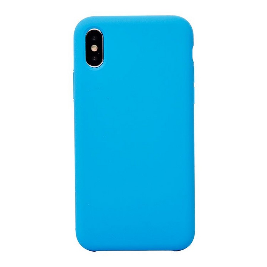 Аксессуары для сотовых оптом: Силиконовая накладка без логотипа (Silicone Case) для Apple iPhone XS Max голубой