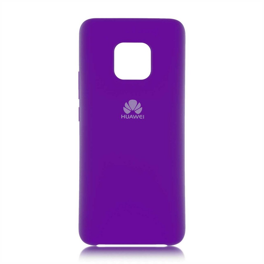 Аксессуары для сотовых оптом: Силиконовая накладка Silky soft-touch для Huawei Mate 20 Pro фиолетовый