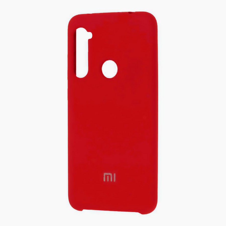 Аксессуары для сотовых оптом: Силиконовая накладка Silky soft-touch для Xiaomi Redmi Note 8 красный