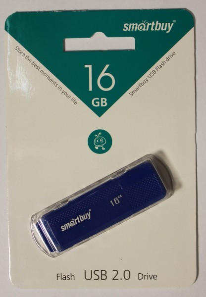 Аксессуары для сотовых оптом: SmartBuy 16 Гб USB 2.0 Drive черный/белый