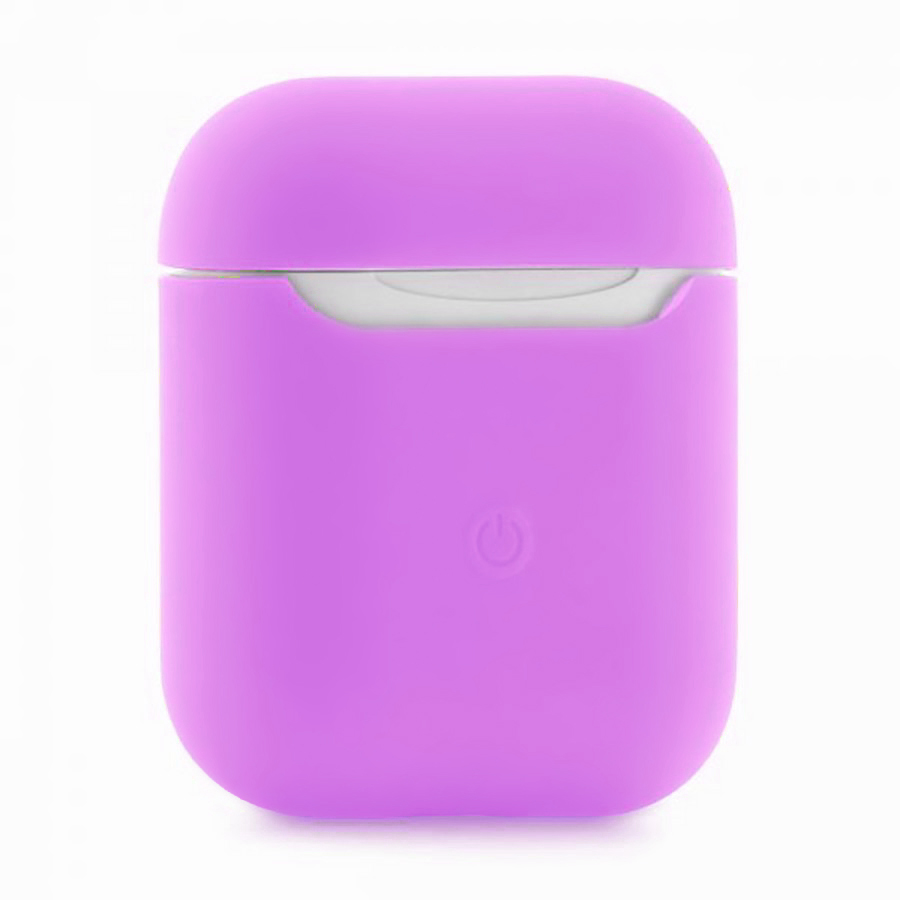 Аксессуары для сотовых оптом: Силиконовый чехол тонкий для Apple AirPods 2 светло-сиреневый
