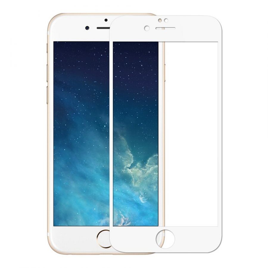 Аксессуары для сотовых оптом: Защитное стекло глянцевое керамика (тех.пак) для Apple iPhone 6/7/8/SE белый