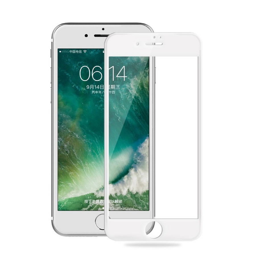 Аксессуары для сотовых оптом: Защитное стекло глянцевое керамика (тех.пак) для Apple iPhone 7/8/SE 2020 белый