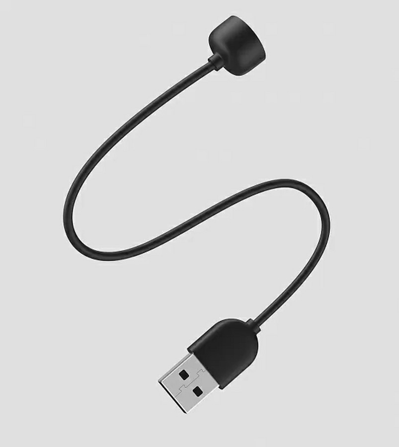 Аксессуары для сотовых оптом: USB для Xiaomi mi band 5/6 черный