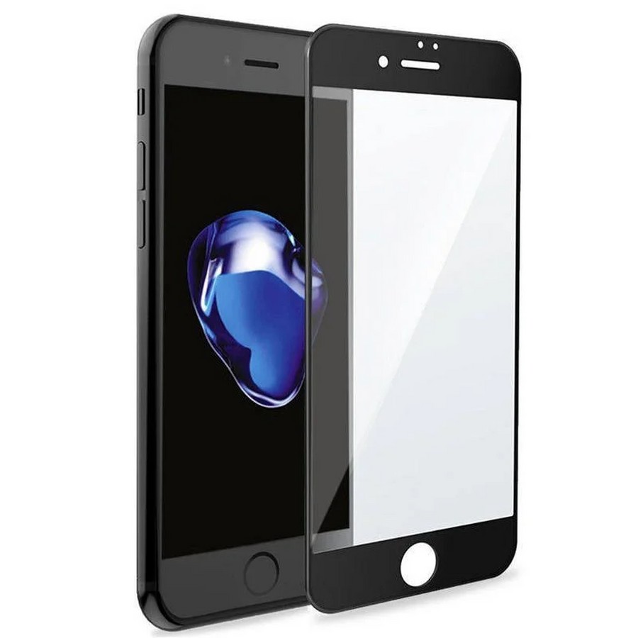 Аксессуары для сотовых оптом: Защитное стекло глянцевое керамика (тех.пак) для Apple iPhone 6+/7+/8+ черный