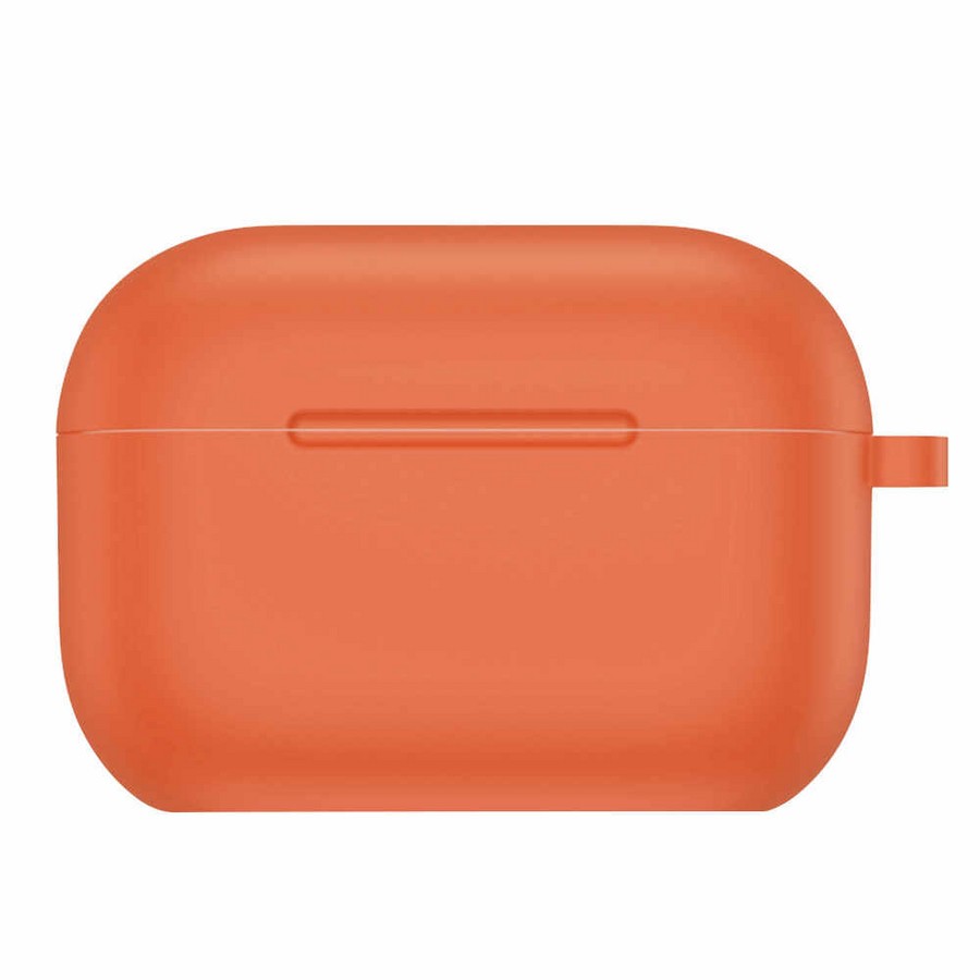 Аксессуары для сотовых оптом: Силиконовый чехол тонкий для Apple AirPods Pro оранжевый
